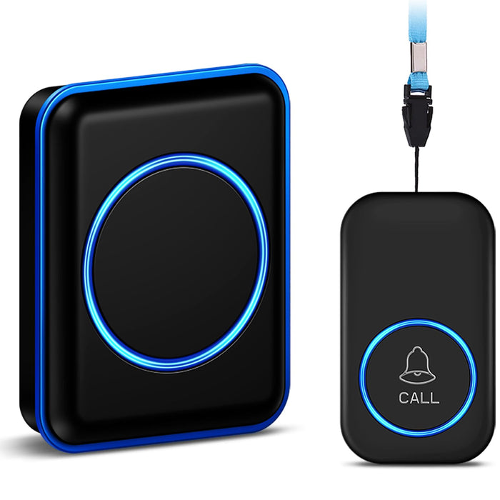 Caregiver Pager, FullHouse Wireless Call Button 1000+ Feet, SOS Alert Nurse Calling Elderly Fall Help System for Patient/Disabled Monitoring at Home, IP55 Waterproof