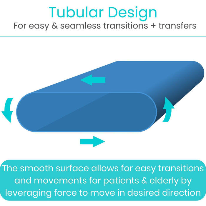 Vive Tubular Patient Slide Sheet for Moving Patients (39" x 79") - Patient Transfer Slide Sheet - Sliding Transfer Sheet & Draw Sheet for Elderly