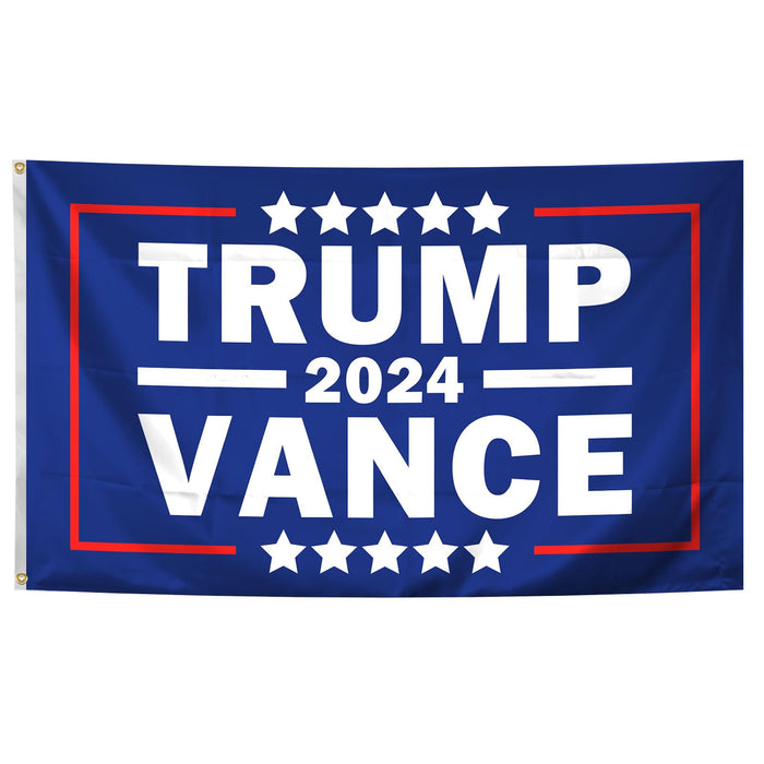 Trump Vance 2024 Flags 3x5 Blue, Trump 2024 Flag 2024 Vance Save American Back Flag For Outdoor Lawn Decor Banner Sign (DH1)