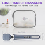 MANFLY Cordless Electric Massager with 10 Powerful Vibrations, Rechargeable Handheld Back Massager (Grey)