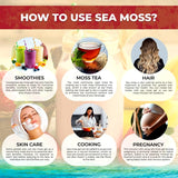 Irish Sea Moss Gel Organic Raw - Wildcrafted Superfood Seamoss Gel - Strawberry Banana Flavor, Vitamin and Mineral-Rich from Pristine Caribbean Waters, Immune and Digestive Health Support - 10 oz.