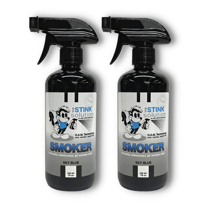 Smokers Odor Eliminating Spray - Completely Removes Smoke Odors, Proven Formula Using OAM Technology for Long-Lasting Odor Removal - New Sky Blue Scent - 16 Fl Oz (Pack of 2)