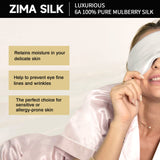 ZIMASILK Adjustable Pure Mulberry Silk Sleep Mask, 3D Contoured Cup Eye Mask for Sleeping, Super Soft Breathable Blindfold, Perfect Blocks Light for Sleeping. (Burgundy)