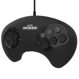 Retro-Bit BIG6 USB Arcade Controller Pad for Sega Genesis Mini, Switch, PC, Mac, Steam, RetroPie, Raspberry Pi - USB Port - Black