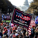 Trump 2024 Flags 3x5 Outdoor Made in USA-Double Sided 3 Ply Trump 2024 Flag 3x5 Outdoor Double Sided 3 Ply - Donald Trump Take America Back Flags, Longest Lasting, Fade Resistant, Durable Polyester Flags, All Weather Trump2024 Flag Outside Black Blue