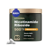 NAD+ Supplement - Liposomal Nicotinamide Riboside, Resveratrol, Quercetin, NAD Nicotinamide Riboside Resveratrol 900mg, High Purity NAD Supplement for Anti-Aging, Energy, Focus, 80 Capsules (1)