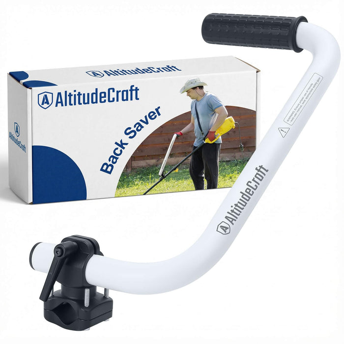 AltitudeCraft Upgraded Weed Eater Handle, String Trimmer Handle Extension, Ergonomic Back Saver Lawn Trimmer Handle Grip - Universal Weedeater Handle for Easy Yard Trimming (Patented)