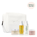 OSEA Bestsellers Bodycare Set - Pamper with a 4-piece Body Care Kit - Vegan Leather Pouch with Body Oil, Body Scrub, Body Balm, Body Butter - Clean Beauty - Ideal for Beauty Gifts - Travel Set Ready