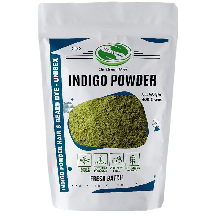400 Grams INDIGO POWDER For Hair Dye/Color - The Henna Guys