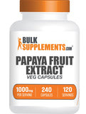 BulkSupplements.com Papaya Fruit Extract Capsules - from Carica Papaya, Papaya Extract - Vegan & Gluten Free, Papaya Capsules - 2 Capsules per Serving, 240 Veg Capsules, Pack of 1