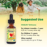 CHILDLIFE ESSENTIALS Liquid Echinacea for Kids - Immune Booster for Kids, All-Natural, Infant & Toddler Echinacea Drops, Gluten-Free, Allergen-Free, Natural Orange Flavor, 1-Ounce Bottle