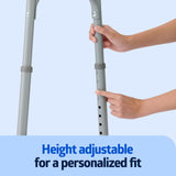 Medline Lightweight Junior/Lower Height Folding Walker with 5” Wheels ( Pack of 4)