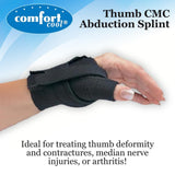 Comfort Cool Thumb CMC Abduction Splint, Medium, Left, Black