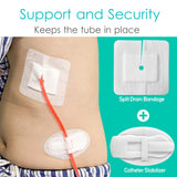 Feeding Tube Pads for Peritoneal Dialysis Peg/G/J Tube Stabilizer Accessories PD Abdominal Support Holder Patch Individually Packed Adhesive Stickers for Elderly Man Woman (Pack of 10)