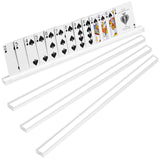 Playing Card Holder Stand 400mm Clear Acrylic Set for Trump Games, Trading Card or Other Card, Board Games (4 Pcs, Clear)