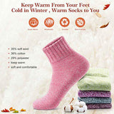 MORECOO Womens Socks Winter - Christmas Gifts for Women - Thick Wool Soft Warm Fuzzy Cozy Socks for Women