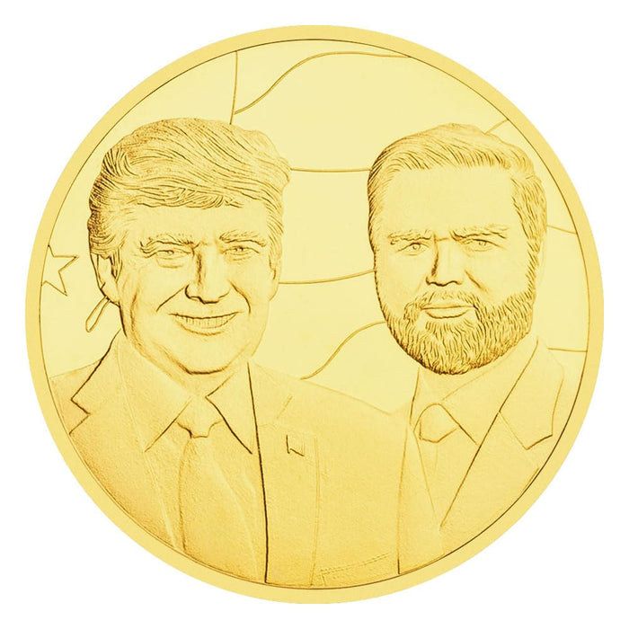 President Donald Trump Vice President JD Vance Collectible Coin Commemorative History Coins