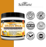 Organic Keto Golden Milk Powder with Ashwagandha & Turmeric - For Relaxation & Recovery - Promotes Healthy Joints & Mobility - Supports Healthy Digestion -Soothing Ayurvedic Blend with Vanilla