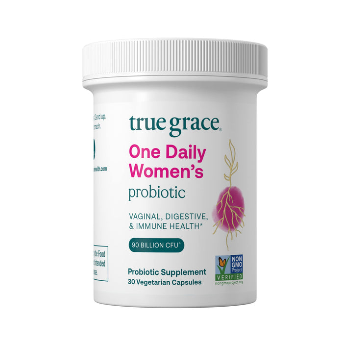 True Grace One Daily Women’s Probiotic - 30 Vegetarian Capsules - Digestive, Vaginal & Immune Health - Organic, Gluten Free, Dairy Free, Soy Free