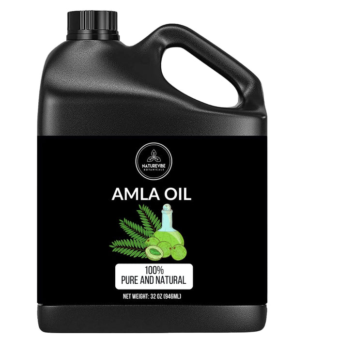Naturevibe Botanicals Amla Oil 32 Ounces | 100% Pure & Natural Cold Pressed | Hair Growth Oil | Great for Healthy & Moisturised Hair (946 ml)
