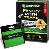 MAXGUARD Pantry Moth Traps (4 Traps Trial Pack) Pantry Moth Traps (4 Traps Trial Pack) Extra Strength Pheromones | Non-Toxic