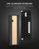 Womier SK65 Wireless Mechanical Gaming Keyboard, 60 Percent Retro Creamy Black Aluminium Keyboard, Bluetooth 5.0/2.4GHz/USB-C Wired Hot Swappable Custom RGB Backlit Keyboard for Mac Computer PC