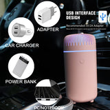 Unee Car Diffuser,USB Plug-in 100ml Small Essential Oil Humidifier Aromatherapy Diffusers for Office Room(Pink)