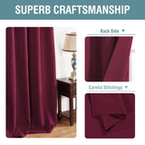 H.VERSAILTEX Blackout Curtains for Bedroom 84 Inches Length Thermal Insulated Window Curtains for Living Room, Christmas Deals Curtain Panels, Antique Grommet - Burgundy Red, One Panel, 52" W x 84" L