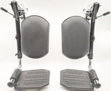 Wheelchair Elevating Legrests with Padded Calf Pads, Composite Footplates, Fits Most Standard wheelchairs of All Brands. Wheelchair Parts,Same Functional Structure as LK3JELR,T94,(1Pr, Black)