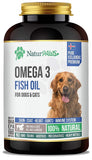 NaturPAWS Omega 3 Fish Oil Supplement for Dogs and Cats - 1000 mg Pure DHA and EPA Omegas - Supports Healthy Coat and Skin, Heart, Immune System, Joints and Hip - 180 softgels