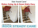 New Stair Climbing Assist Cane by Rock Steady Cane Lets You Walk Up and Down Stairs Easily with Less Pain. Perfect Step Helper for Those with Sore HIPS and Knees