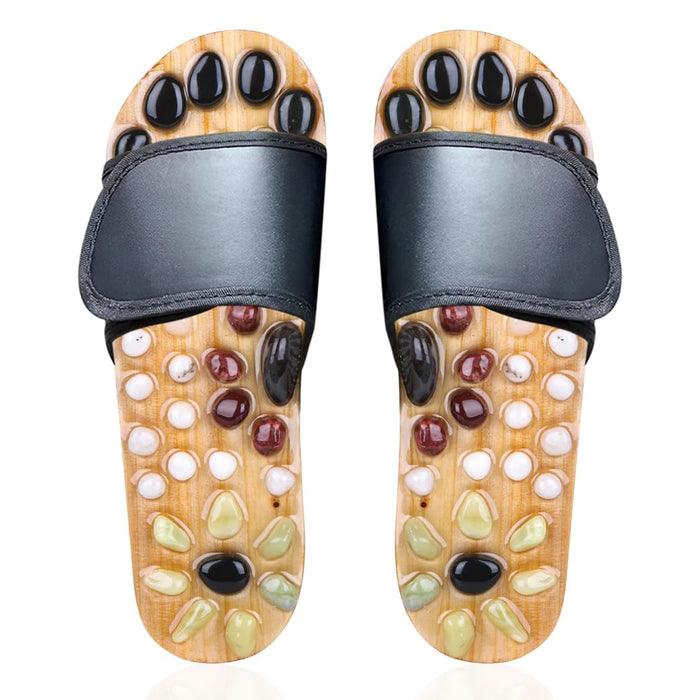 Acupressure Massage Slippers with Earth Stone (Men 8-9.5/Women 9.5-11)