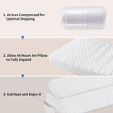 EUHAMS Queen Size Bed Wedge Pillow - Bed Gap Filler Mattress Wedge Headboard Pillow Close The Gap 0-7" Between Your Headboard and Mattress or Wall for Sleeping Backrest Pillow (60"x10"x6" White)