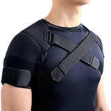 Kuangmi Double Shoulder Support Brace Strap Wrap Neoprene Protector,XXL