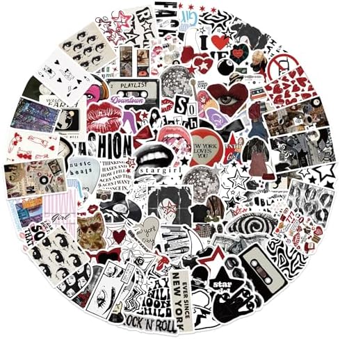 100PCs Downtown Girls Stickers, Fashion Ins Retro Vintage Stickers, Vinyl Decals & Stickers for Laptop, Hydro Flask, Water Bottle Stickers for Kids, Toddlers, Teens, Party Supply(Downtown100)