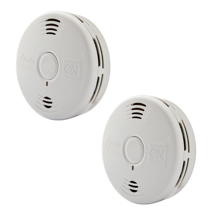 Kidde Smoke Detector & Carbon Monoxide Detector Combo with 10-Year Battery, 2 Pack