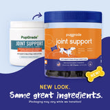 PupGrade Joint Support Supplement for Dogs - Natural Glucosamine Chondroitin with MSM - Hip & Joint Pain Relief - Recommended for Hip Dysplasia, Arthritis & Joint Disease - USA Tested - 180 Chews