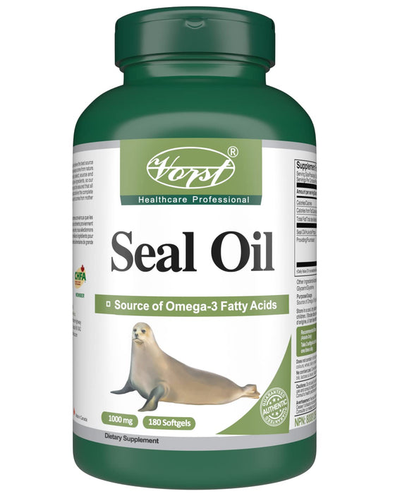 VORST Seal Oil 2000mg Per Serving (1000mg Per Softgel) 180 Softgels | Supplement For Heart , Bones & Brain Health Men Women Best Fish Oil Alternative Digest Keto & Paleo Friendly | Includes EPA , DHA , DPA | 1 Bottle