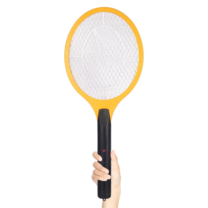 Electric Fly Swatter Bug Zapper Zap Mosquito - Indoor Outdoor Zapping Racket for Pest - Safe to Touch with 3-Layer Safety Mesh, Pack of 1