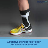 BraceOn AFO Foot Drop Brace - Swedish Drop Foot Stabilizer for Walking and Exercise, Foot and Ankle Support, Men, Left