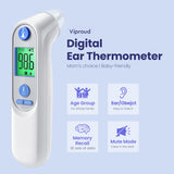 Ear Thermometer, Digital Ear Thermometer for Kids and Adults, High Accuracy Baby Thermometer with 1s Result, 3-Color Coded and 30 Memory Recall, Easy to Use, with 21 Disposable Probe Covers