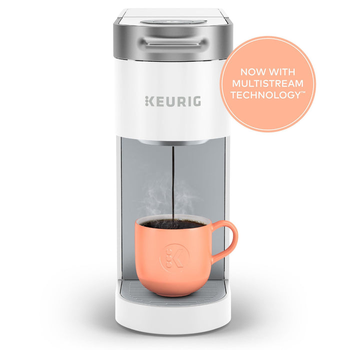 Keurig K-Slim Single Serve K-Cup Pod Coffee Maker, Multistream Technology, 3 Brew Sizes, Slim and Sleek Design, 46oz Removable Reservoir, White