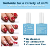 Gel Nail Polish Remover, Ultra-Powerful Nail Polish Remover for Natural, Nail Polish Remover for Gel Nails (with 1Pcs Cuticle Pusher and Nail Polish Scraper)