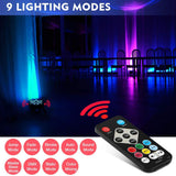 36 LED Stage Lights RGB DJ LED Par Light Remote & DMX Controlled Sound Activated Auto Play Uplights for Wedding Birthday Christmas Holiday Music Show Dance Party Stage Lighting-2 Pack