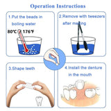 Brige Tooth Repair kit for Filling The Missing Broken Tooth and Gaps-Moldable Fake Teeth and Thermal Beads Replacement Kit