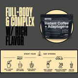 STRONG COFFEE COMPANY | BLACK | PREMIUM ORGANIC INSTANT BLACK COFFEE | 30 SERVINGS PER PACK - Smooth Taste, Dairy Free, Keto Friendly, Gluten Free, Enjoy Hot or Cold Just Add Water