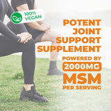 MSM 2000mg - Joint Support Supplement for Cartilage & Joint Health. Antioxidant Properties. Aids Inflammatory Response. Occasional Discomfort Relief - Back, Knees, Hands. Non-GMO. Vegan. 50 Day Supply