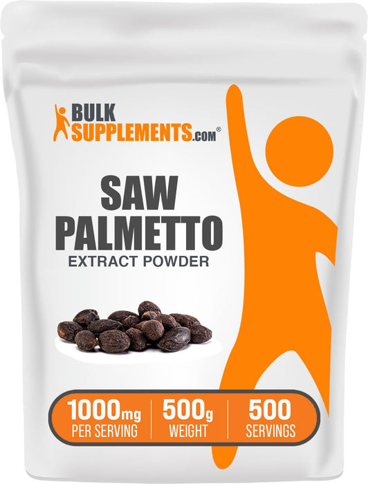 BULKSUPPLEMENTS.COM Saw Palmetto Extract Powder - Saw Palmetto Supplement, Saw Palmetto Powder - Saw Palmetto for Men & Women - Gluten Free, 1000mg per Serving, 500g (1.1 lbs)