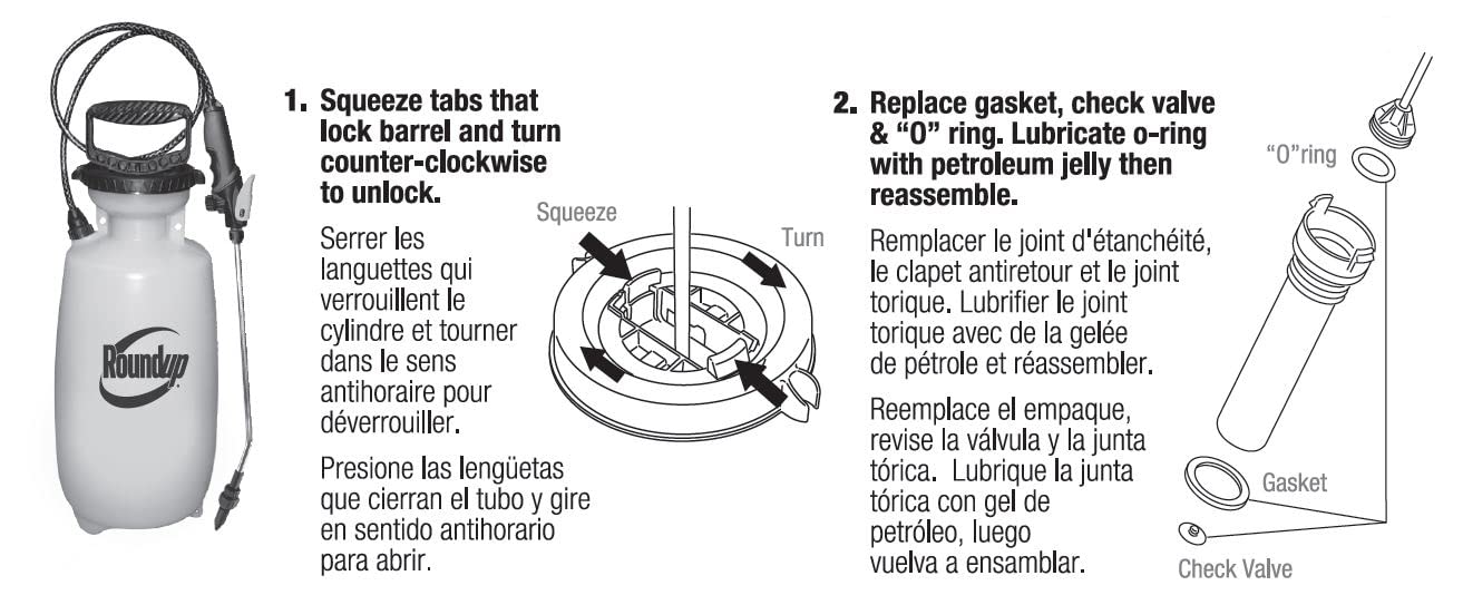 Roundup 181538 Lawn and Garden Sprayer Repair Kit with O-Rings, Gaskets, and Nozzle