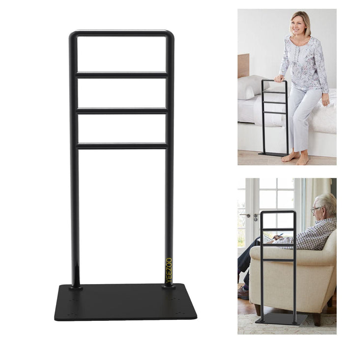 yeezoo Chair & Couch Stand Assist bar, Stand Assist Rail with Non-Slip Covers, Four Heights Heavy Duty Assist bar for Seniors Elderly, Adults and Others who Need Extra Help(Polished Black)